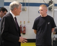 Andrew Jones, MP meets BNL apprentices