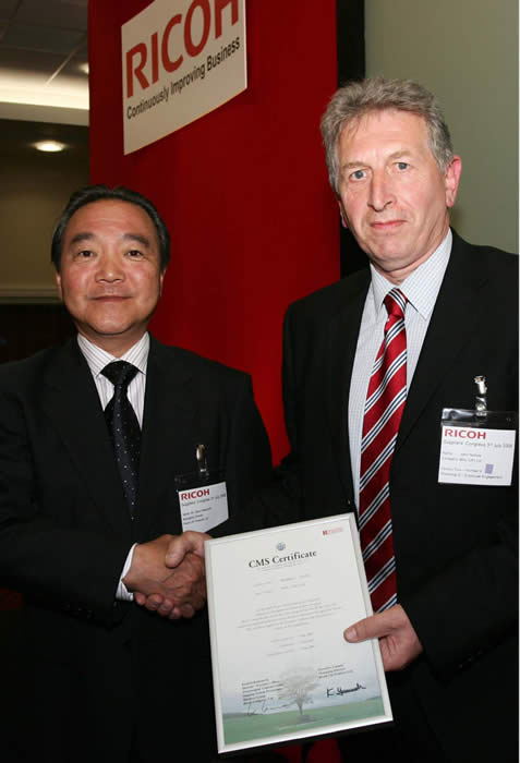 John Nichols Receives Certificate