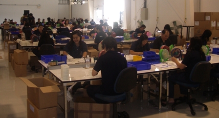 Assembly of plastic bearings